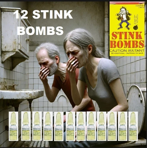 Stink Bombs -12  STINK BOMBS Absolutely Disgusting Rotten Egg Smell Fart Stench