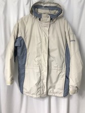 Women  s Size L Columbia Waterproof Snowboarding /Ski Ivory / Gray Jacket