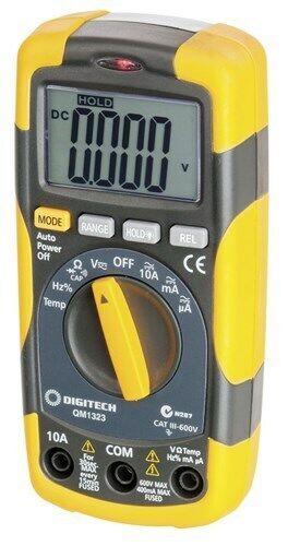 Digitech Cat III 600V Multimeter with Temperature K-type probe Woven Nylon Pouch - Picture 1 of 3
