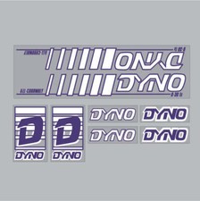 1985 DYNO - D30FS - Purple white on clear decal set