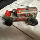 Vintage 50s Marx Tin Litho #5 Climbing Tractor wind up With Key Works