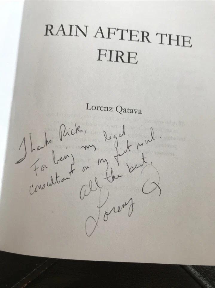 Rain After the Fire ( SIGNED ) by Lorenz Qatava Infidelity Affair Life Intents ￼ - Image 2 of 4