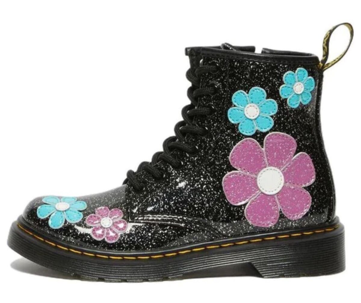 Dr.Martens 1460 Girls AirWair Cosmic Glitter Flower Boots Dr.Martens 1460 Girls AirWair Cosmic Glitter Flower Boots