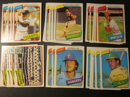 1980 Topps Baseball Pick Choose Finish Your Set( 276- 499) NM, NM/MT - Picture 5 of 197