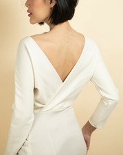 Engagement and small wedding parties dress | vintage white midi dress