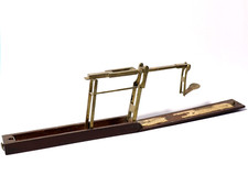 Antique Early 19thC Georgian Box with Fold Out Guinea Coin Scales #T266