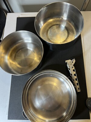MSR Alpine Cook Set Stainless Steel 2 Pot 4 Piece Cook Set  1.5 and 2 Liter