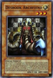 Desrook Archfiend - DCR-070 - Common - Unlimited Edition x3 - Near Mint