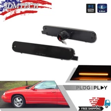 2X Smoke Amber LED Side Marker Lights For 95-01 Chevy Lumina & 95-99 Monte Carlo
