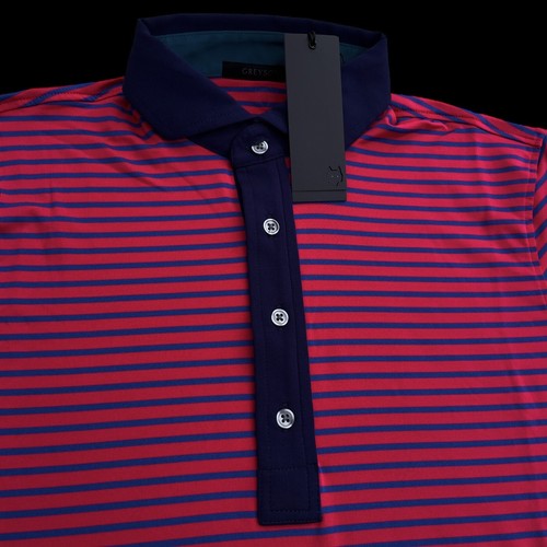 Polo Shirt Greyson Golf Rippowam a righe maniche corte agrodolce taglia small $95 - Foto 2 di 8
