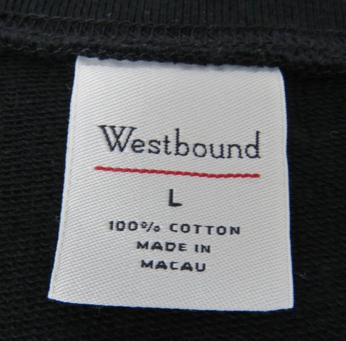 Christmas Sweatshirt Sz Large Black Pullover Snowman Design Cotton by Westbound - Picture 4 of 4