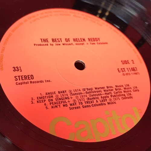 The Best Of Helen Reddy 1976 UK vinyl LP + INSERT Angie Baby I Am Woman hits - Picture 5 of 5