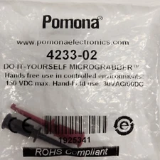 7 Pair of Pomona 4233-02 Micro grabber Test Clip, Red, Set 30VAC/60DC