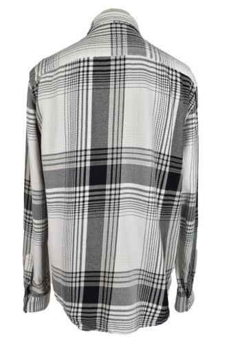 RIVER ISLAND White long Sleeve Shirt size L Mens 100% Cotton Checked Outdoors - Picture 2 of 4