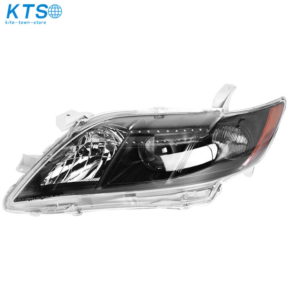 Juego de faros de carcasa negra izquierda+derecha para Toyota Camry 2007 2008 2009 Foto 3 de 4