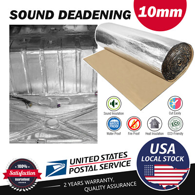 80''x39'' Automotive Sound Deadening Insulation Heat Barrier Noise Proof Deadener