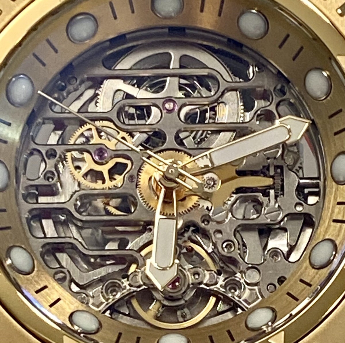 INVICTA インビクタ SHUTTER シャッター サブアクア ノーマ Ⅶ 52mm Black SHUTTER Auto Skeleton |Gldtn Bracelet SUBAQUA