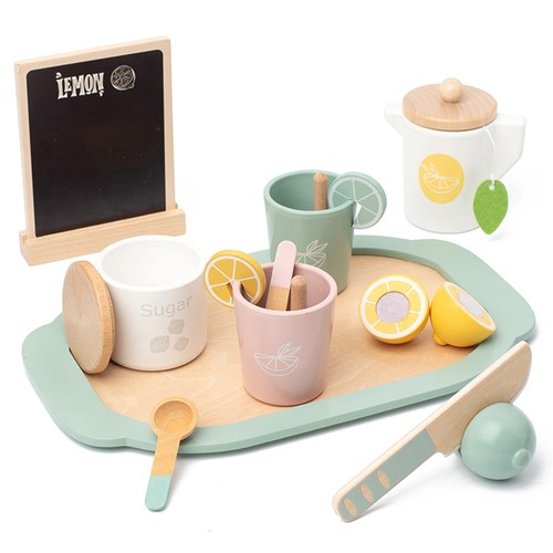 Wooden Kitchen Dessert Cake Toy Role Play Pretend Play Playset For Birthday Gift - Picture 29 of 32