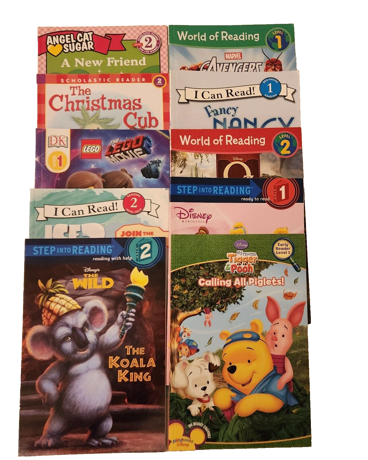 Lot of 10 Early Reading Books Step Into Reading & Learn to Read Level 1 Level 2