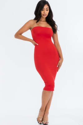 Tube Bodycon Dress RED
