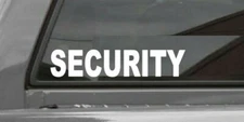 SECURITY TEXT Vinyl Decal Stickers 