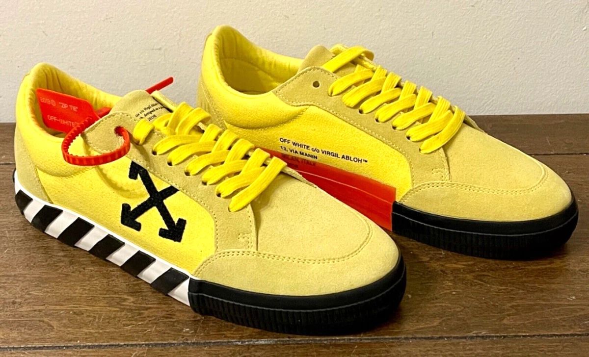 Off-White c/o Virgil Abloh Low Vulcanized Yellow Sneakers EU44