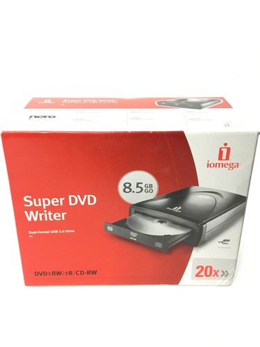 NEW IOMEGA DVDRW20X-U2U Dual Format Super DVDRW Drive USB 2.0 w/AC Adapter,QTY - Afbeelding 13 van 18