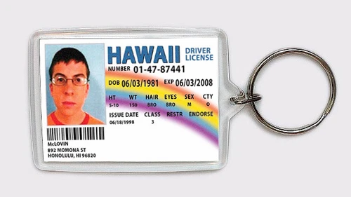 Mclovin Driver License Keyring