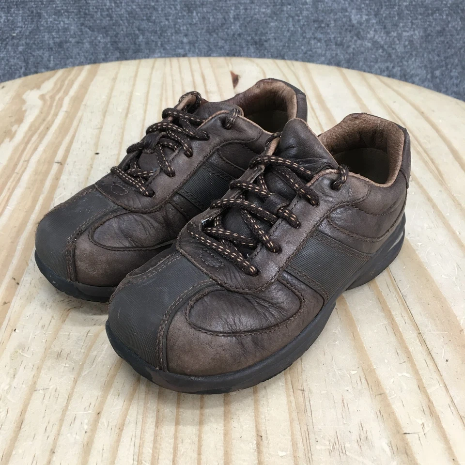 Stride Rite 鞋 儿童 10XW Chase 运动鞋 棕色皮革 系带 休闲 4080933 — 第 3/4 张图片