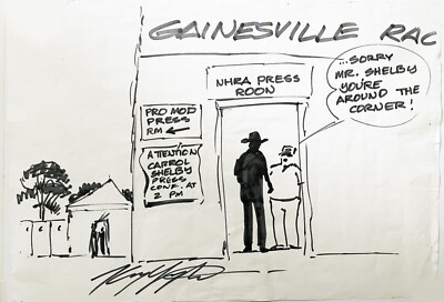 VRHTF COOL''YOUR SUITE IS READY MR SHELBY''. ORIGINAL CARTOON BY KENNY YOUNGBLOOD