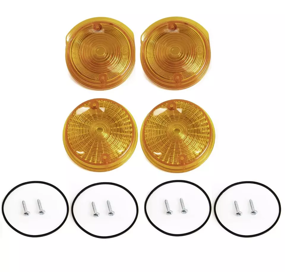 SET Kappe vorn + hinten für Blinker für Simson S50 S51 MZ TS ETZ - orange