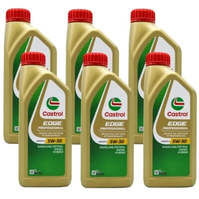 6 Litri Olio Motore Castrol Edge Professional Longlife III 5W30 Acea C3