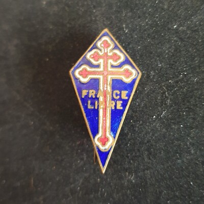 WW2 Free French Navy ('Forces Navales Françaises Libres') Enamel Lapel  Badge #2 UK