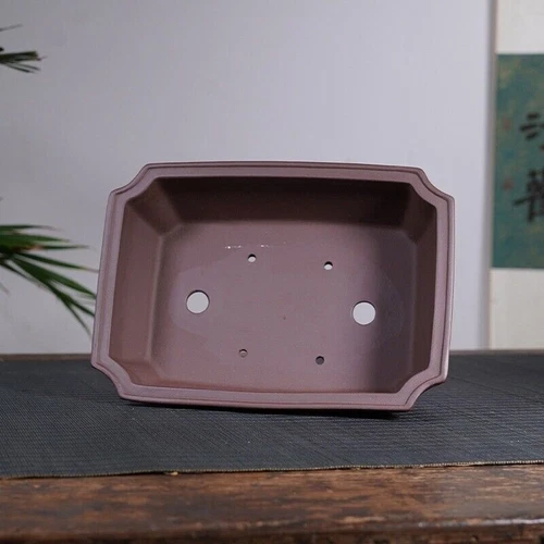 7-12" Large Rectangular Bonsai Pot Traditional Chinese Unglazed Purple Sand Pots - Picture 4 of 34