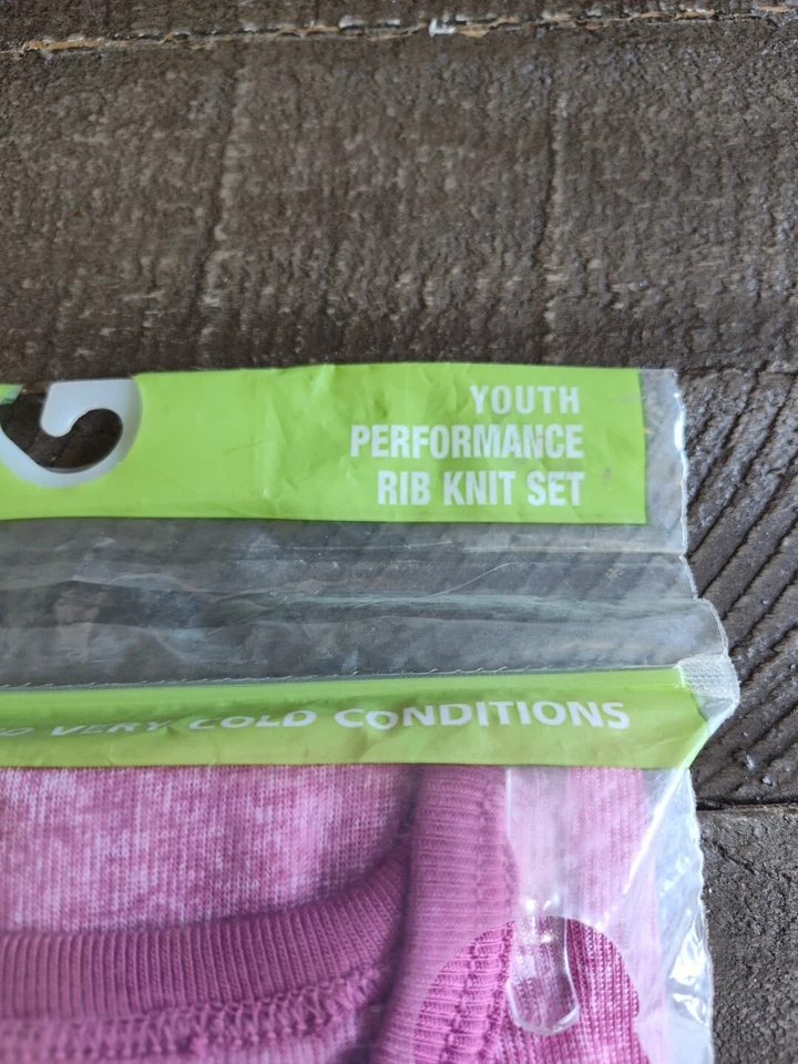 Indera Youth Performance Polyester Rib Knit Set with Silvadur, Pink, Large - Image 2 of 4