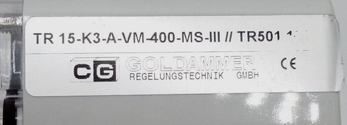 Goldammer TR 15-K3-A-VM-400-MS-IIITR501 Temperature Regulator - Picture 5 of 8