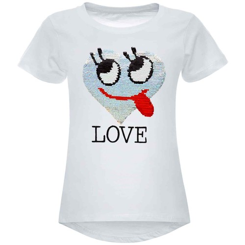 Sparkling Reversible Sequin T-Shirt With Cute Heart Design For Kids Girls 22605 - Picture 35 of 38