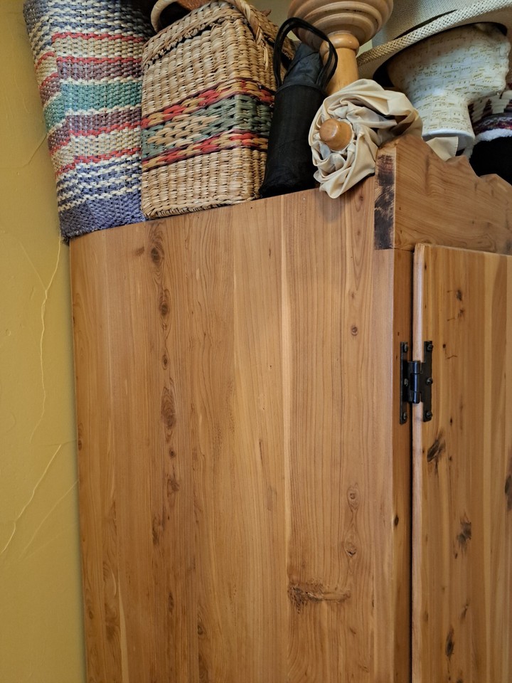 Vintage Solid Cedar Armoire Wardrobe Closet & Chest | eBay