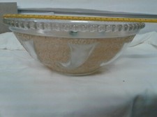 Antique glass ceiling light  cover screw center finial type decorative peach cle