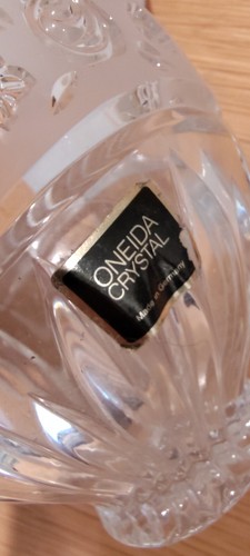 Ciotola Oneida cristallo motivo rosa fuori produzione Germania vintage antica SPLENDIDA - Foto 7 di 7