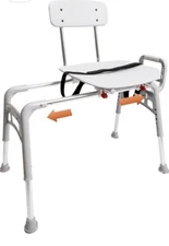 Eagle Health Supplies Sliding Transfer Bench & Tub Shower Chair, 350 Lbs 80211