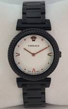 Beautiful Versace V-Motif Quartz, White Dial Steel Bracelet, Women's Wrist Watch