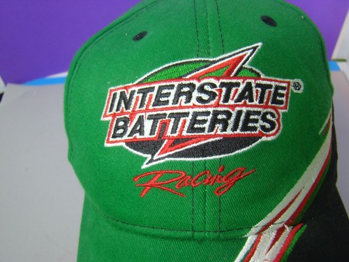 Interstate Batteries Joe Gibbs Racing #18 Cap Hat Green Adjustable Embroidered - Afbeelding 2 van 12
