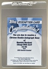 2026 Bowman Chrome Rookie Autograph Munetaka Murakami Red Refractor #CRA-MM card