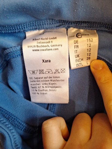 Reithose Blau Gr. 152 COVALLIERO Hose Leggin NP. 39,- Reitleggin P640 - Bild 4 von 5