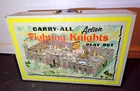 MARX FIGHTING KNIGHTS & Vikings CARRY ALL MEDIEVAL PLAY SET 1968 #4635