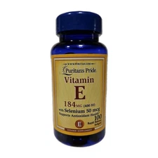 Puritan's Pride Vitamin E 400 IU with Selenium 50 mcg - 100 Softgels