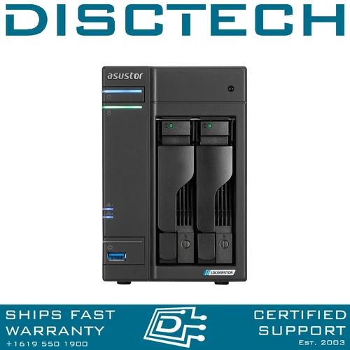 Asustor 24TB Nimbustor 2 Gen 2 AS6702T 2-bay SATA NVMe NAS Storage
