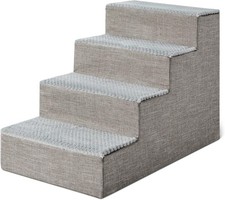 Dog Steps 18.7" H 4-Step Pet Stairs High Bed Couch Sofa Non-Slip Bottom Indoor