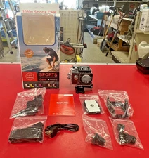 Camera 1080P 12MP Sports Cam Full HD 2.0 Inch Action Cam 30m Waterproof.